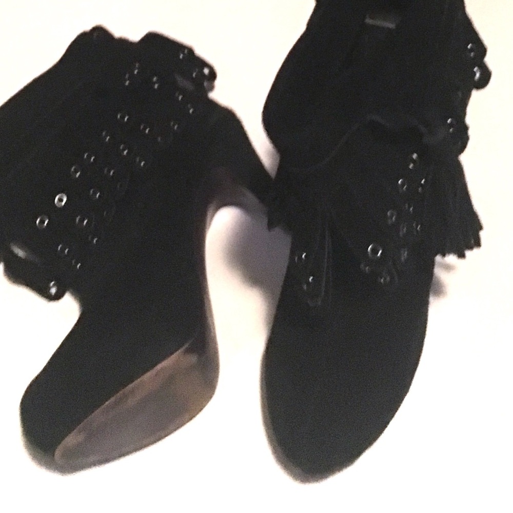 Mojo Moxy | Suede Fringe Bootie Studded - image 3